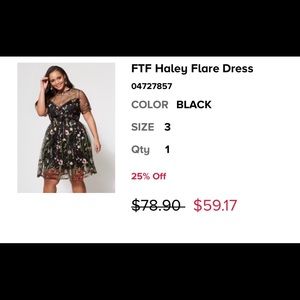 Fashion to Figure Dress- Size 3